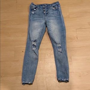 High rise skinny jeans